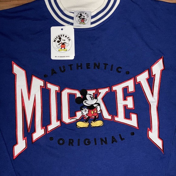 Vintage NWT Disney Mickey & Co. Authentic Original Long Sleeve Striped Shirt M/L - Picture 2 of 8
